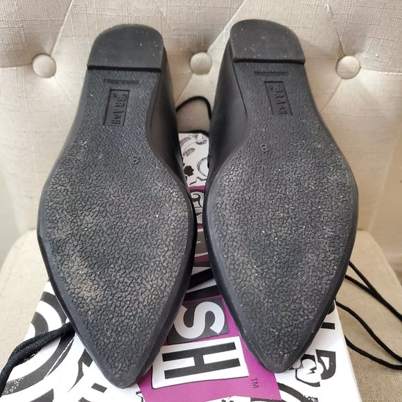 Black lace-up ballet flats - Picture 5 of 6